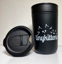 Load image into Gallery viewer, Ceramic Tumbler w/Plastic Exterior & Lid